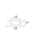 SLOT REC TRIM D25xD5 2000 mm WH – 1-ID203102