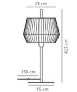 DICTE Table E14 Table White Textile, Metal Nordlux – 1-NR2112405001