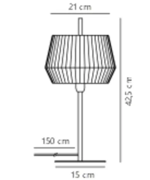 DICTE Table E14 Table White Textile, Metal Nordlux – 1-NR2112405001