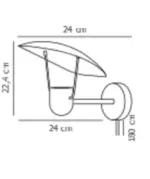 Fabiola | Wall light | Black – 1-NR2220231003