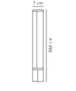 Nordlux Malaika 68 15W LED Wall Light White 3000K IP44 με Πρίζα – 5 Χρόνια Εγγύηση LED