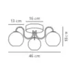 Franca | Ceiling light | Brass – 1-NR2312506035