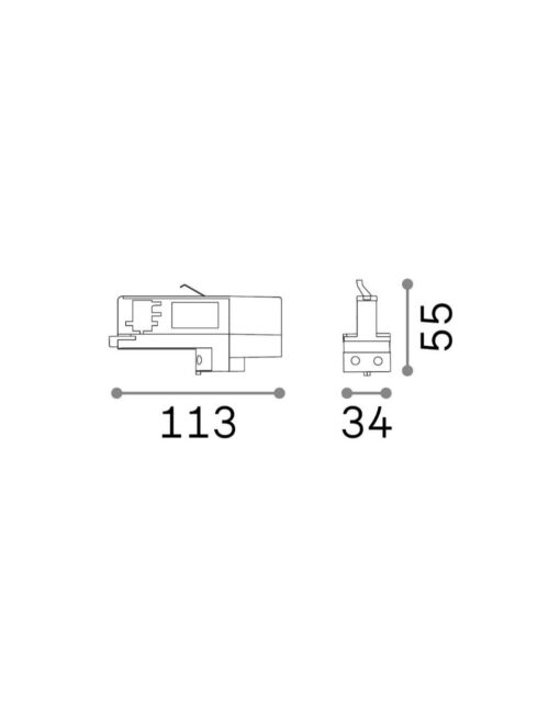 LINK 3-PHASE TRACK ADAPTOR DALI BK – 1-ID246499