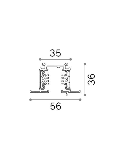 LINK 3-PHASE TRIM PROFILE 2000 mm DALI 1-10V WH – 1-ID246895