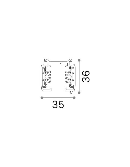 LINK 3-PHASE T.LESS PROFILE 2000 mm DALI 1-10V WH – 1-ID247007