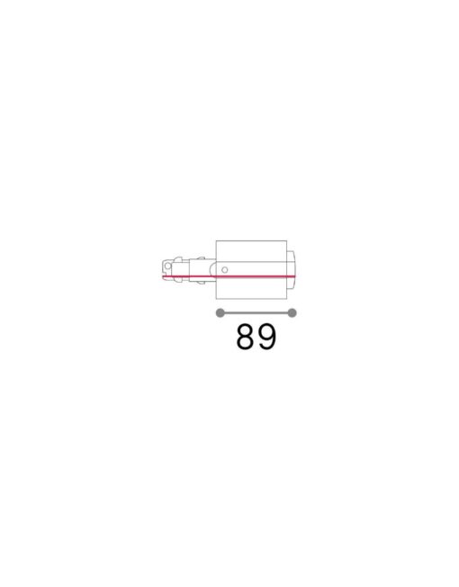 LINK 3-PH TRIM MAIN CONN END RIGHT DALI 1-10V WH – 1-ID256146