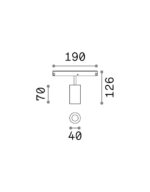 EGO TRACK SINGLE 08W 3000K ON-OFF BK – 1-ID257631