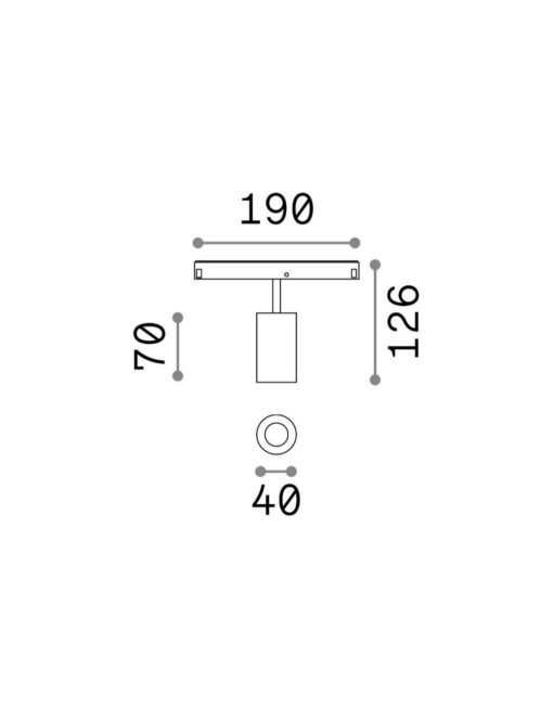 EGO TRACK SINGLE 08W 3000K ON-OFF BK – 1-ID257631