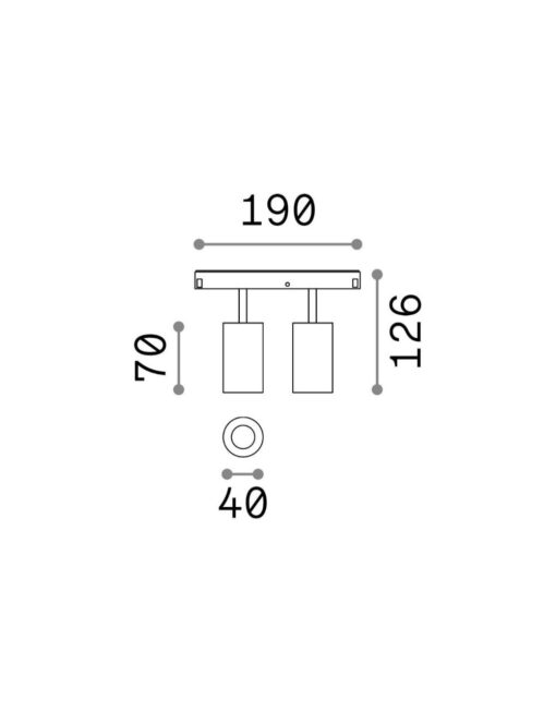 EGO TRACK DOUBLE 16W 3000K ON-OFF BK – 1-ID257648