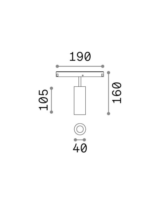 EGO TRACK SINGLE 12W 3000K ON-OFF BK – 1-ID257655