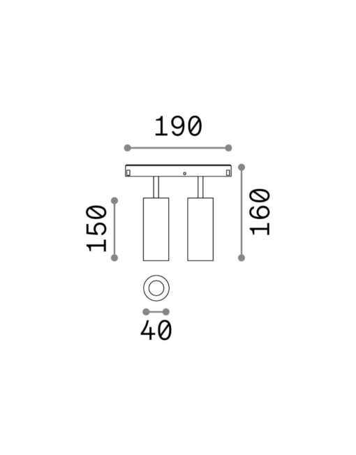EGO TRACK DOUBLE 24W 3000K ON-OFF BK – 1-ID257662