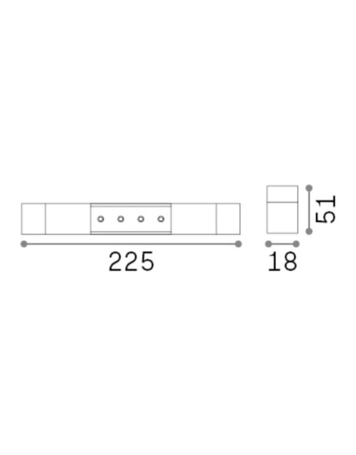EGO RECESSED LINEAR CONNECTOR ON-OFF WH – 1-ID286006