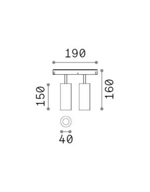EGO TRACK DOUBLE 24W 3000K DALI WH – 1-ID286389