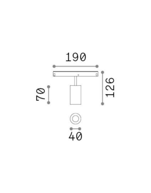 EGO TRACK SINGLE 08W 3000K DALI WH – 1-ID286426