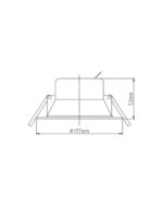 ΣΠΟΤ LED  ΧΩΝΕΥΤΟ Φ117 Η53mm 12W CCT TUNABLE 3000/4000/6000K 1030lm 38° 220-240V ΠΛΑΣΤΙΚΟ ΛΕΥΚΟ UNIVERSE – 2-U011945