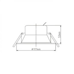 ΣΠΟΤ LED  ΧΩΝΕΥΤΟ Φ117 Η53mm 12W CCT TUNABLE 3000/4000/6000K 1030lm 38° 220-240V ΠΛΑΣΤΙΚΟ ΛΕΥΚΟ UNIVERSE – 2-U011945