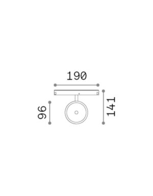 EGO TRACK FLAT SINGLE 09W 3000K DALI BK – 1-ID300528