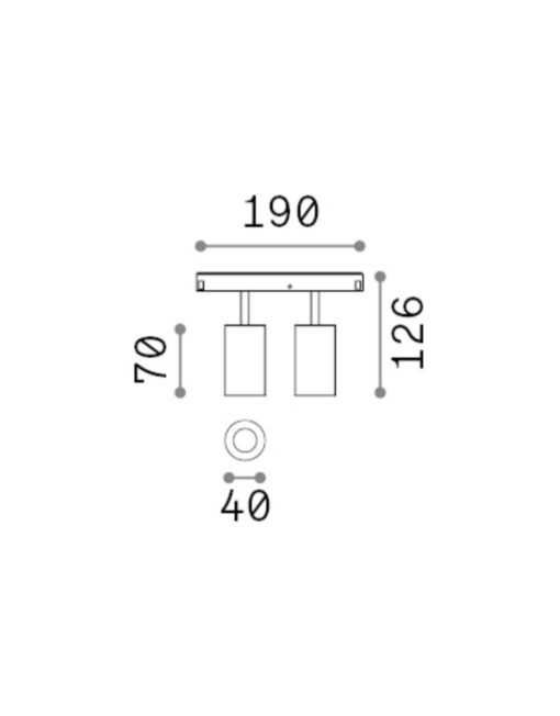 EGO TRACK DOUBLE 16W 3000K 1-10V WH – 1-ID303635