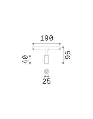 EGO TRACK SINGLE 03W 3000K 1-10V BK – 1-ID303666