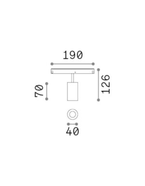 EGO TRACK SINGLE 08W 3000K 1-10V WH – 1-ID303697
