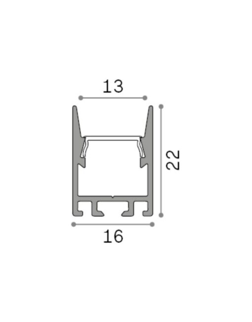SLOT SUR D16 x D22 2000 mm WH – 1-ID307152