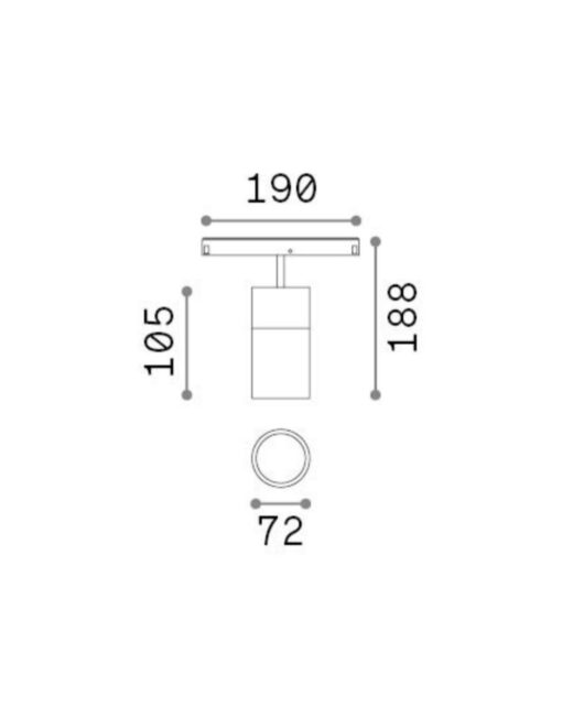 EGO TRACK SINGLE 26W 3000K DALI WH – 1-ID307596