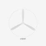 AMELIA O1320MM WHITE 3 WHITE BLADES – 1-FR33760