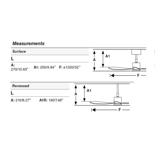 AMELIA O1320MM WHITE 3 WHITE BLADES – 1-FR33760