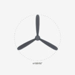 AMELIA O1320MM GREY 3 BLADES GREY – 1-FR33762