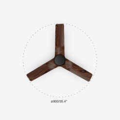 HEYWOOD O900MM BLACK 3 BLADES DARK WOOD – 1-FR33806