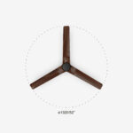 HEYWOOD O1320MM BLACK 3 BLADES DARK WOOD – 1-FR33809