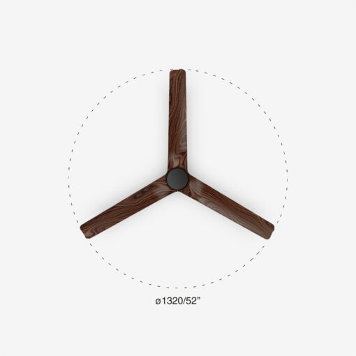 HEYWOOD O1320MM BLACK 3 BLADES DARK WOOD – 1-FR33809