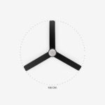 PUNT O1300MM BLACK 3 BLACK BLADES LED 18W – 1-FR.33815-21