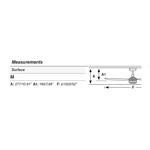 PUNT O1300MM BLACK 3 BLACK BLADES LED 18W – 1-FR.33815-21