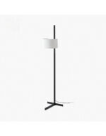 STAND UP BLACK FLOOR LAMP WHITE SHADE E27 20W – 1-FR57211-01