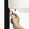 STAND UP BLACK FLOOR LAMP WHITE SHADE E27 20W – 1-FR57211-01