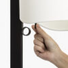 STAND UP BLACK FLOOR LAMP WHITE SHADE E27 20W – 1-FR57211-01