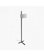 STAND UP BLACK FLOOR LAMP GREY SHADE E27 20W – 1-FR57211-03