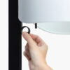 STAND UP BLACK FLOOR LAMP GREY SHADE E27 20W – 1-FR57211-03