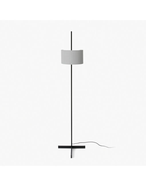 STAND UP BLACK FLOOR LAMP GREY SHADE E27 20W – 1-FR57211-03
