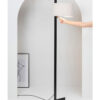 STAND UP BLACK FLOOR LAMP GREY SHADE E27 20W – 1-FR57211-03
