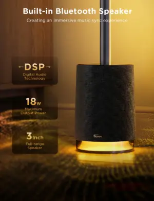 Smart Wi-Fi LED RGBICWW Φωτιστικό Δαπέδου Μαύρο με Ηχέιο H6079 Govee 1.SH.01.G066