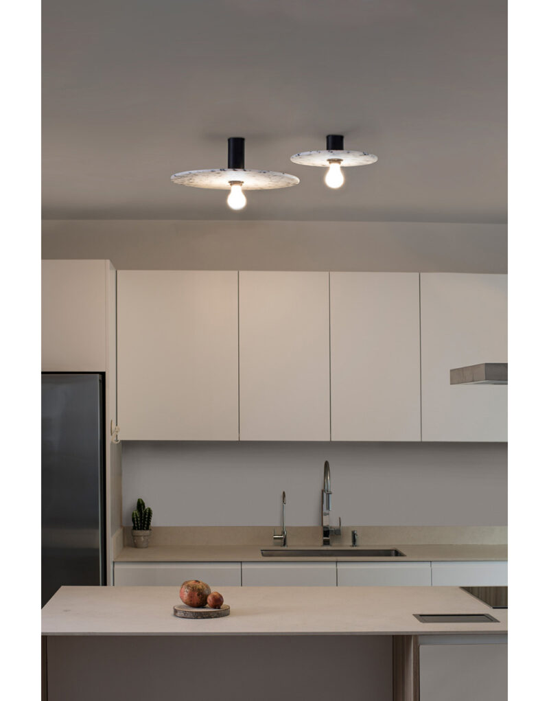 CONFETTI BLACK MARBLE WALL LAMP/CEILING L. E27 – 1-FR62173-50