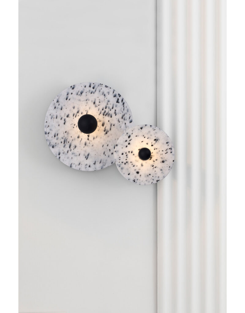 CONFETTI BLACK MARBLE WALL LAMP/CEILING L. E27 – 1-FR62173-50