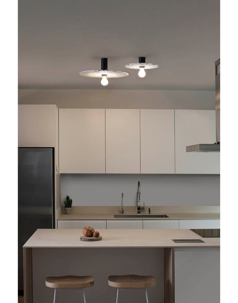 CONFETTI BLACK MARBLE WALL LAMP/CEILING L. E27 – 1-FR62173-51