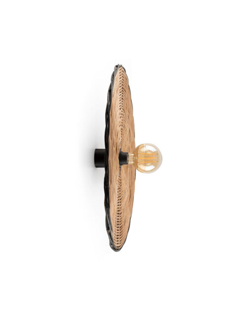 COSTAS BLACK W/L CEILING RATTAN SH. E27 o600*70mm – 1-FR62173-69