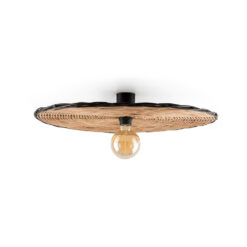 COSTAS BLACK W/L CEILING RATTAN SH. E27 o600*70mm – 1-FR62173-69