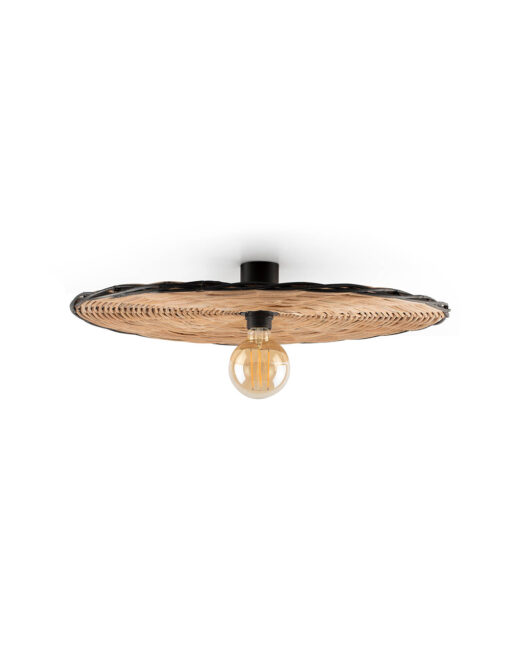 COSTAS BLACK W/L CEILING RATTAN SH. E27 o600*70mm – 1-FR62173-69
