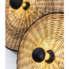 COSTAS BLACK W/L CEILING RATTAN SH. E27 o600*70mm – 1-FR62173-69