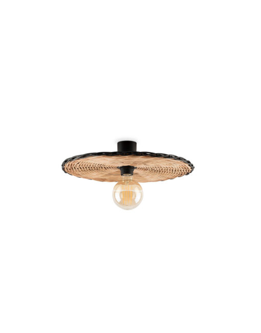 COSTAS W/L CEILING BLACK P. RATAN E27 o400*70mm – 1-FR62173-78